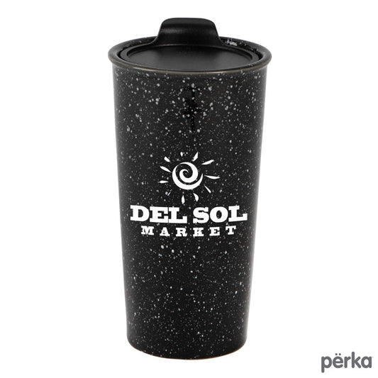 Black Perka® Salento 14 oz. Double Wall Ceramic Tumbler