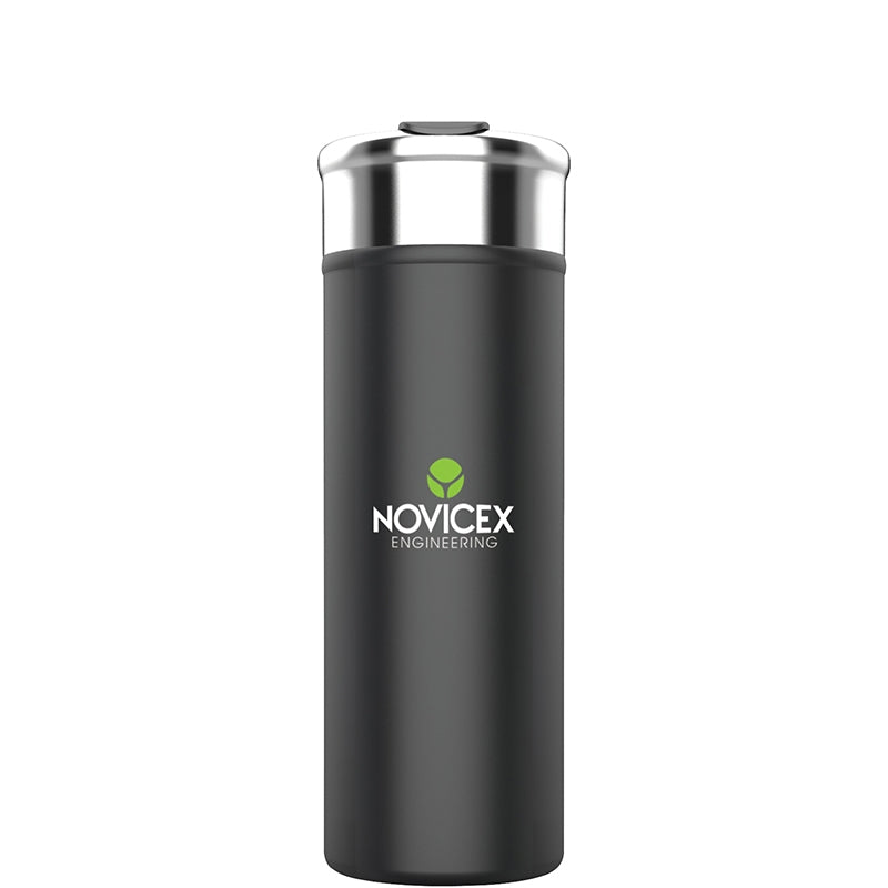 Black Esen 18 oz. Double Wall Stainless Steel Vacuum Tumbler with Copper Lining