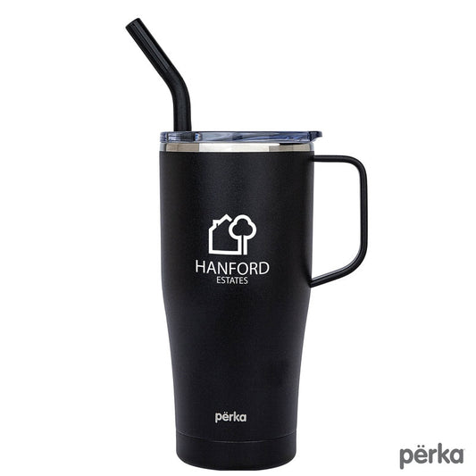 Black Perka® Clayton 20 oz. Double Wall, Stainless Steel Travel Mug