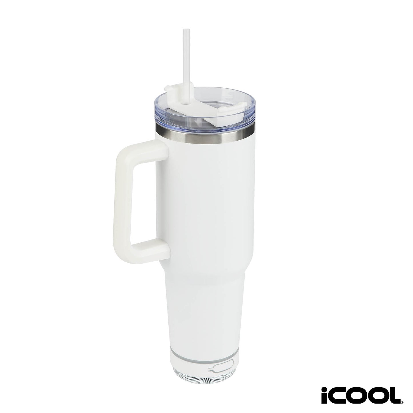iCOOL® Borrego 40 oz. Double Wall, Stainless Steel Travel Mug with Speaker