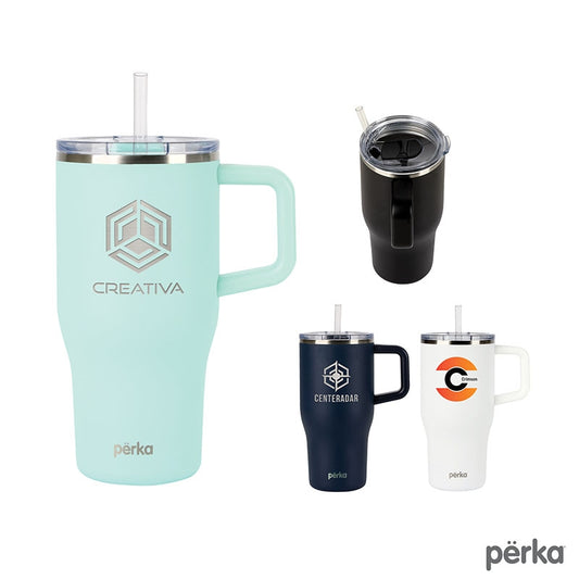 N/A Perka® Myrton 20 oz. Double Wall, Recycled Stainless Steel Travel Mug