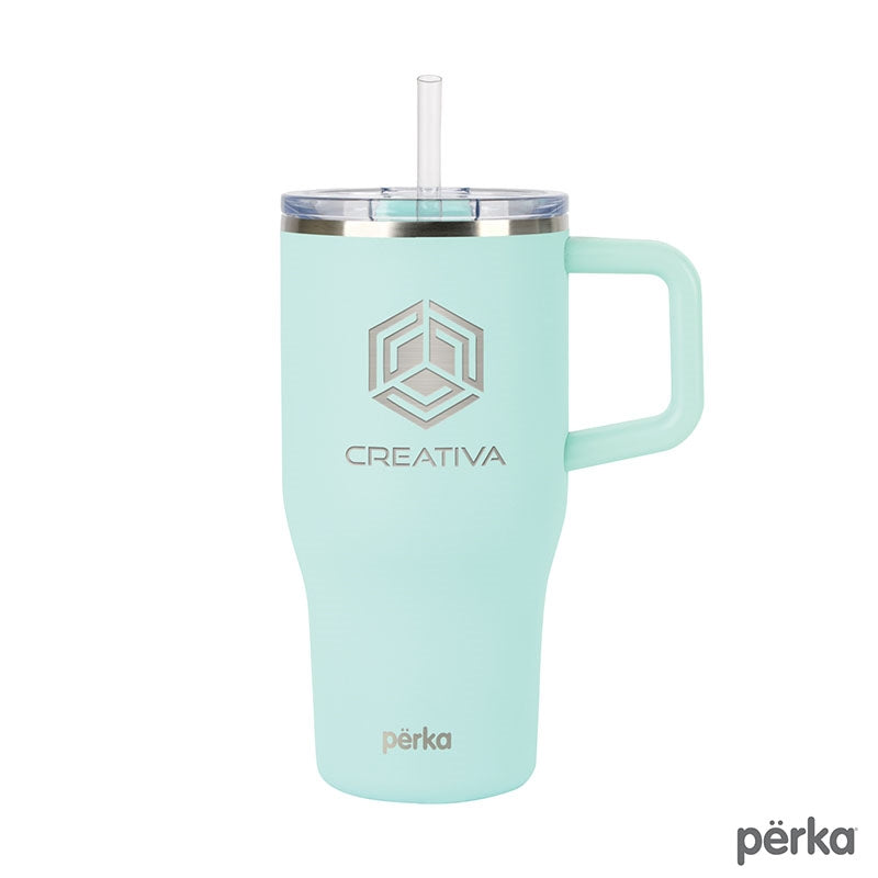 Perka® Myrton 20 oz. Double Wall, Recycled Stainless Steel Travel Mug