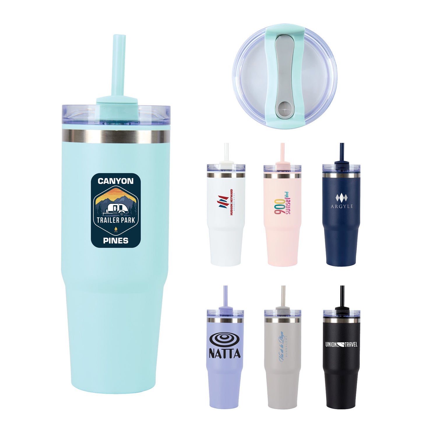 Yesler 30 oz. Double Wall Steel/PP Liner Travel Tumbler