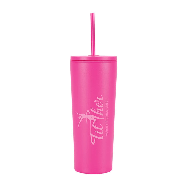 Bayard 24 oz. Double Wall Steel/PP Liner Straw Tumbler