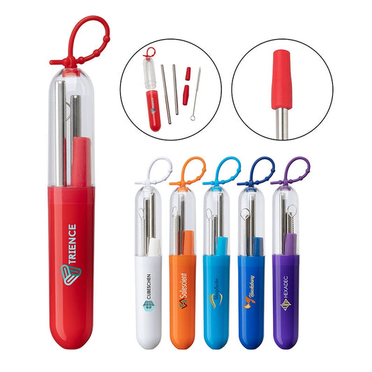 N/A Paloma 5-Piece Stainless Steel Straw Set