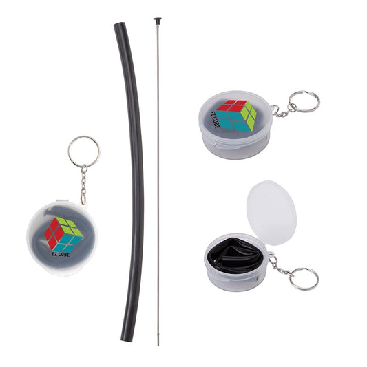 N/A Mai Tai Silicone Straw Keychain Set