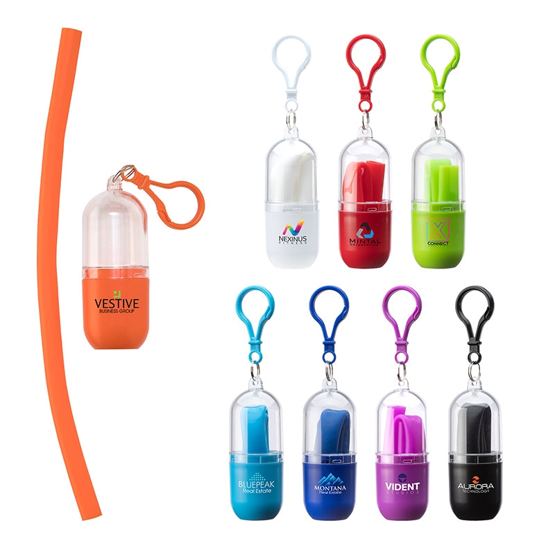 N/A Bellini Silicone Straw in Capsule Case