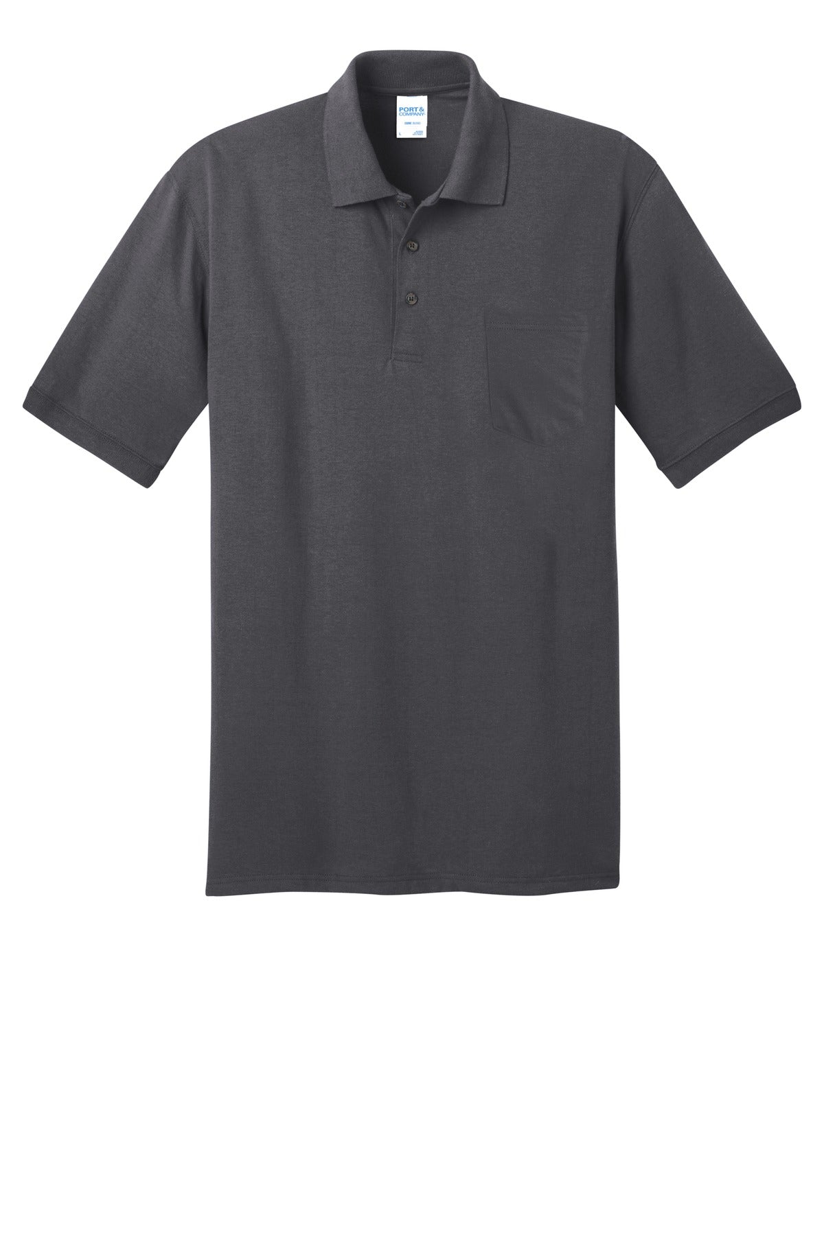 Port & Co Core Blend Jersey Knit Pocket Polo. KP55P