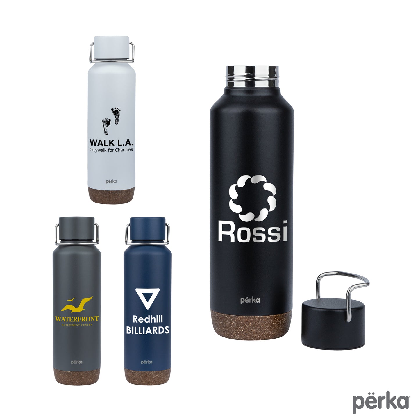 Perka® Cabrillo 24 oz. Double Wall, Stainless Steel Water Bottle