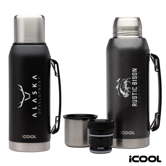 iCOOL® Silverton 34 oz. Double Wall, Stainless Steel Water Bottle