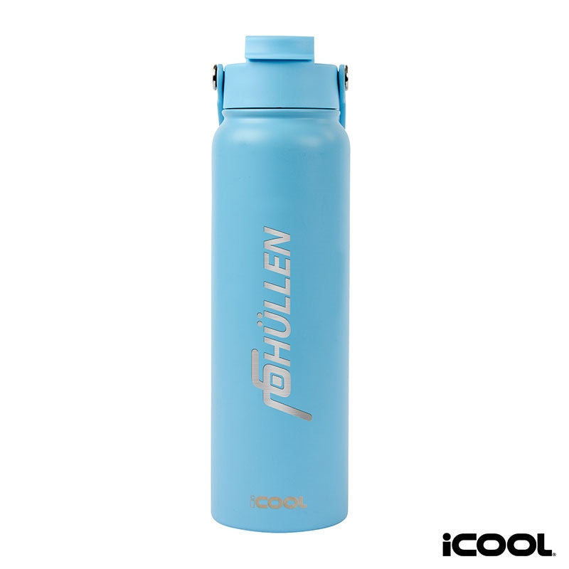 iCOOL® Glenwood 35 oz. Double Wall, Recycled Stainless Steel Water Bottle