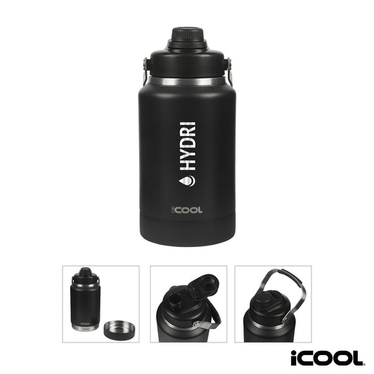 iCOOL® Mariposa 64 oz. Double Wall Stainless Steel Jug w/ Bowl