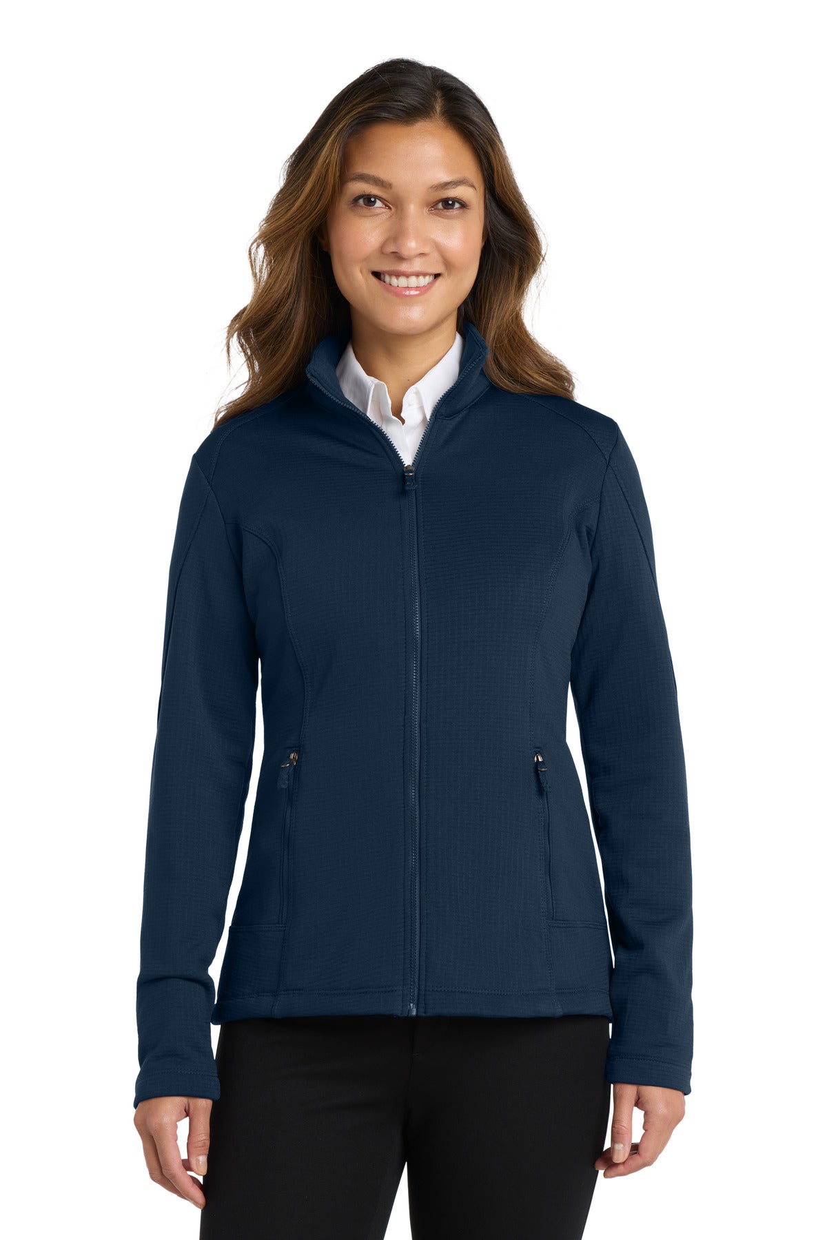 Port Authority Women's Grid Fleece Jacket. L239