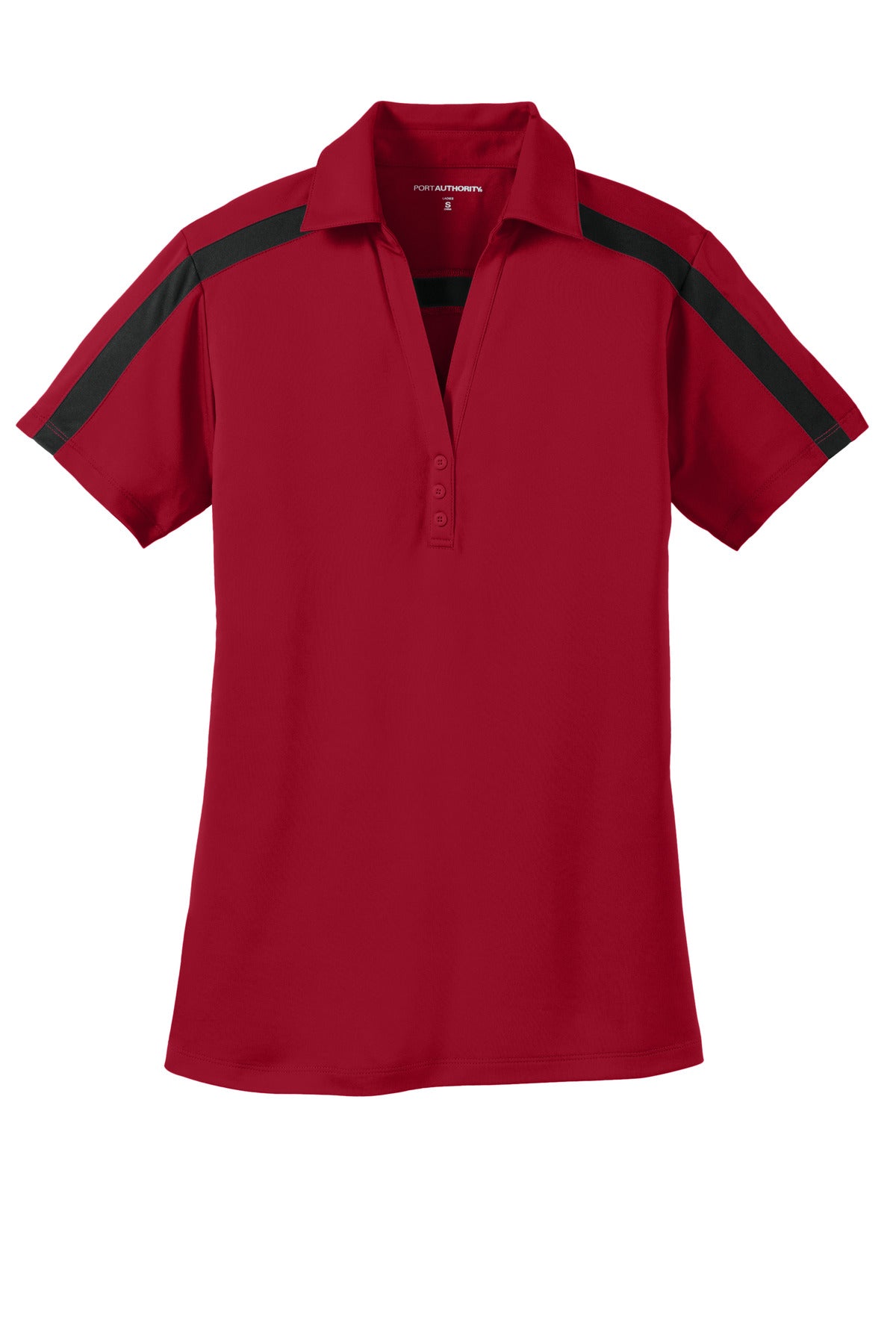 Port Authority Women's Silk Touch Performance Colorblock Stripe Polo. L547