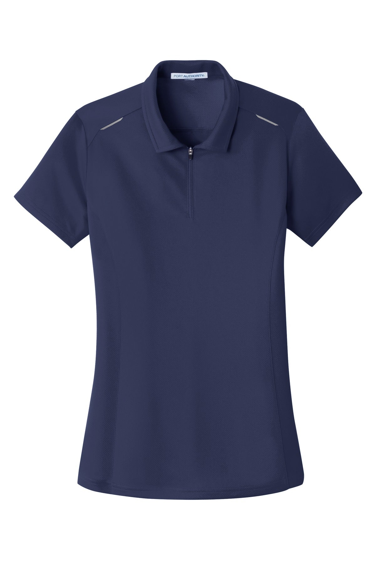 Port Authority Women's Pinpoint Mesh Zip Polo. L580
