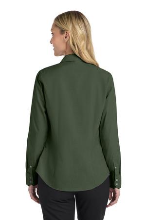 Chambray Blue Port Authority Women's Crosshatch Easy Care Shirt. L640 - XL