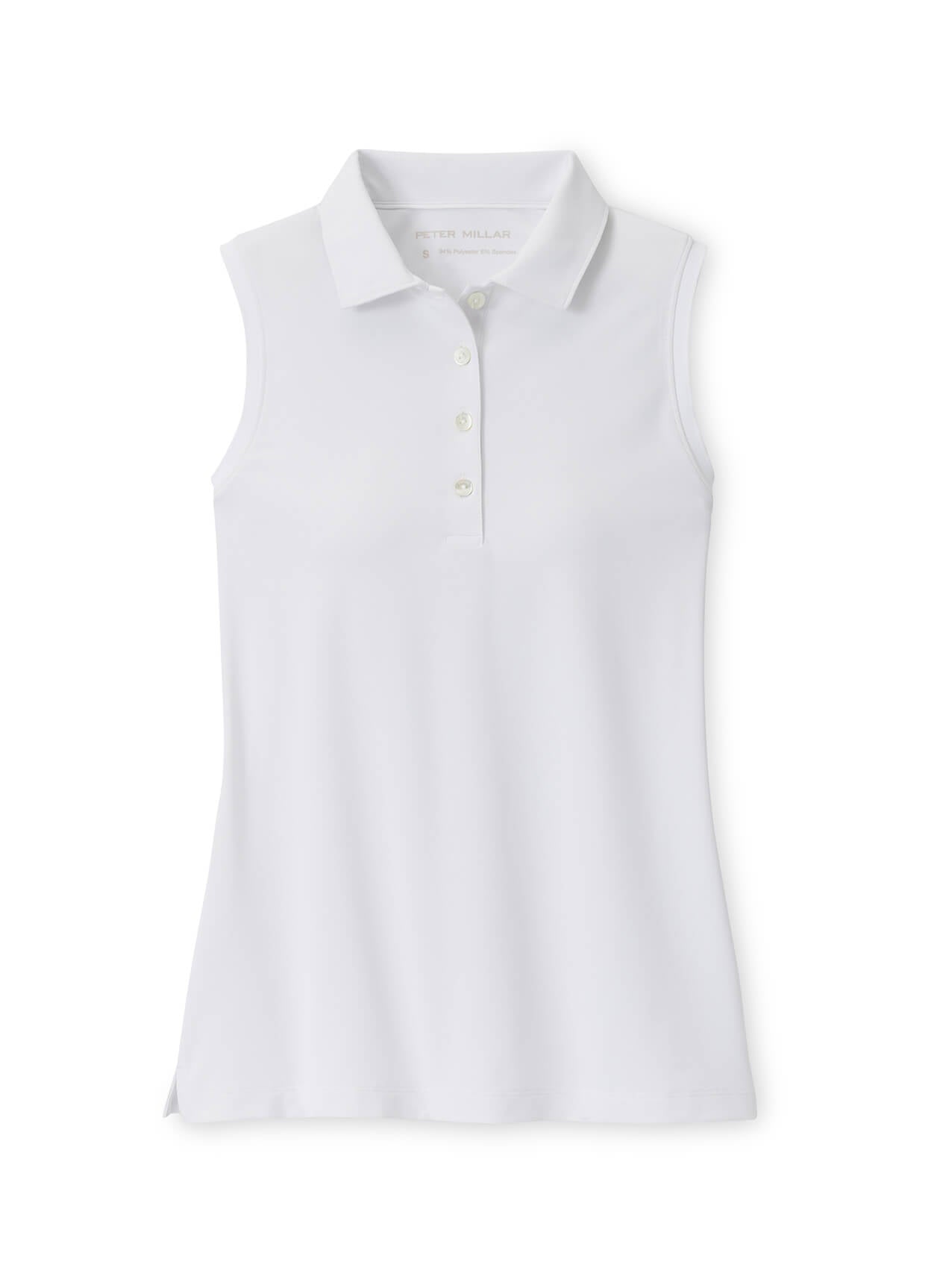 Peter Millar Women's Banded Sport Mesh Sleeveless Button Polo - Navy - XS