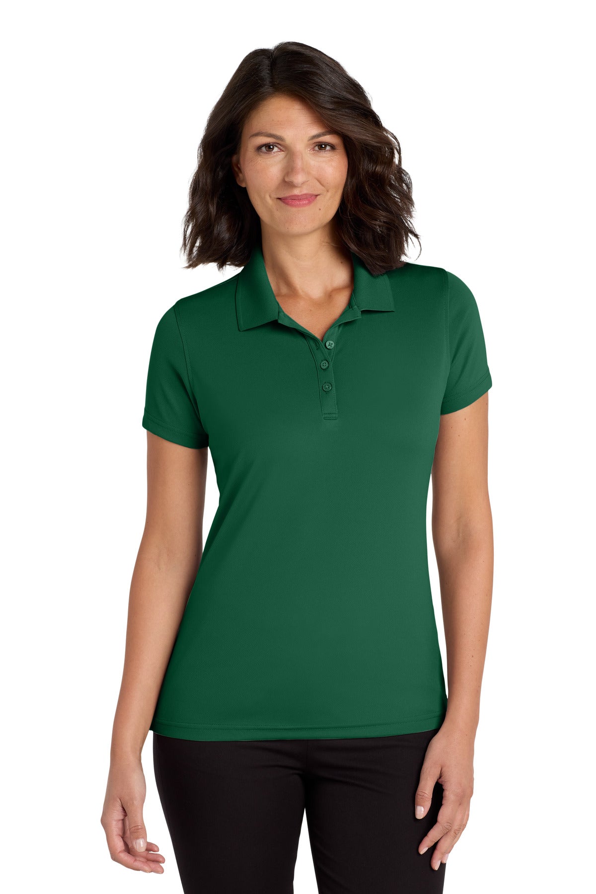 SanMar LK110_deepforestgreen_model_front.jpg