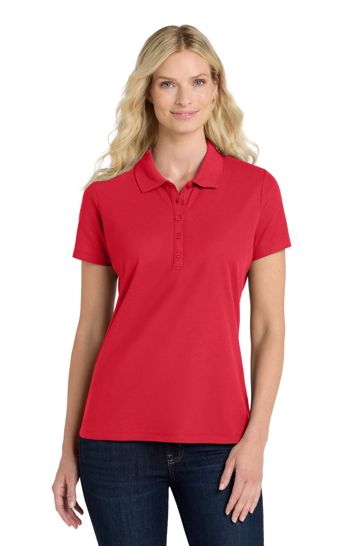 SanMar LK810_richred_model_front.jpg