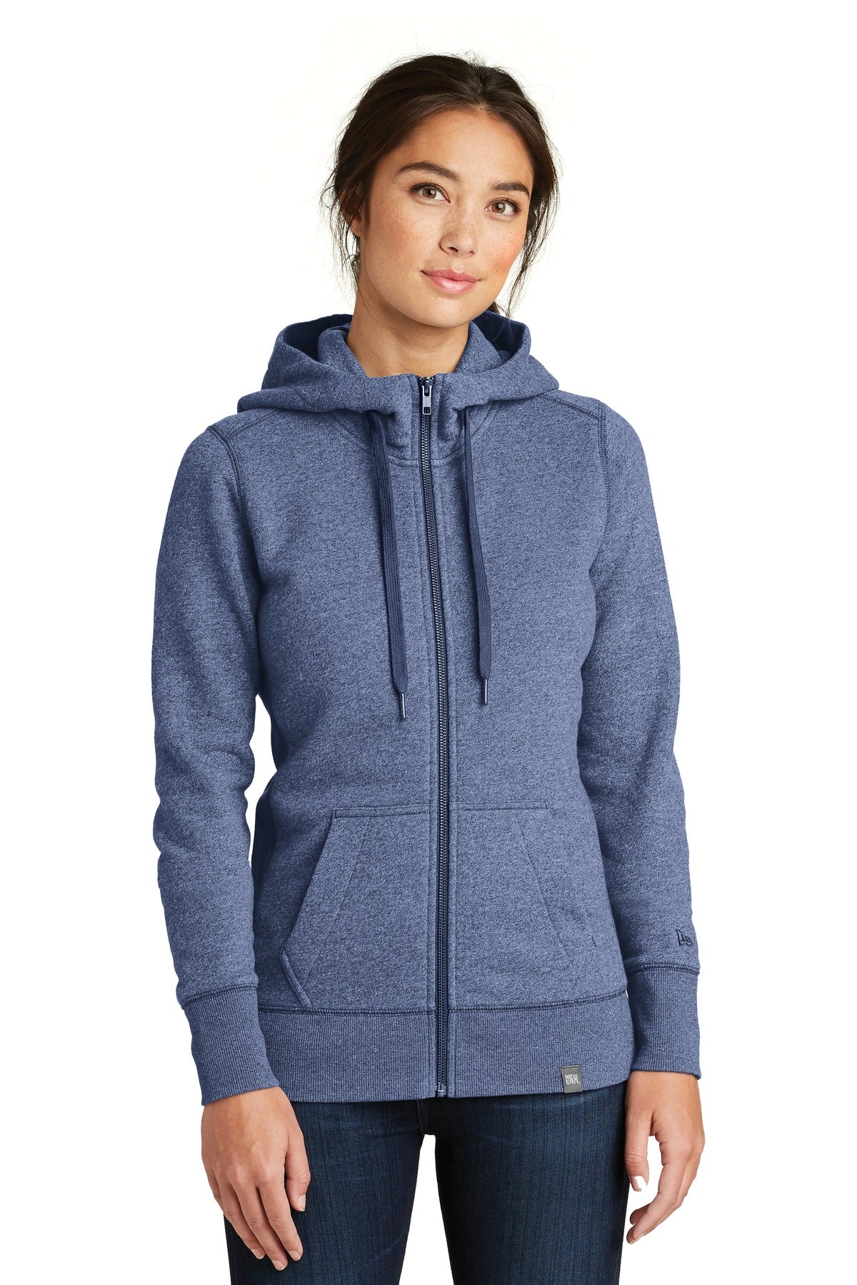 New Era Women's French Terry Full-Zip Hoodie. LNEA502