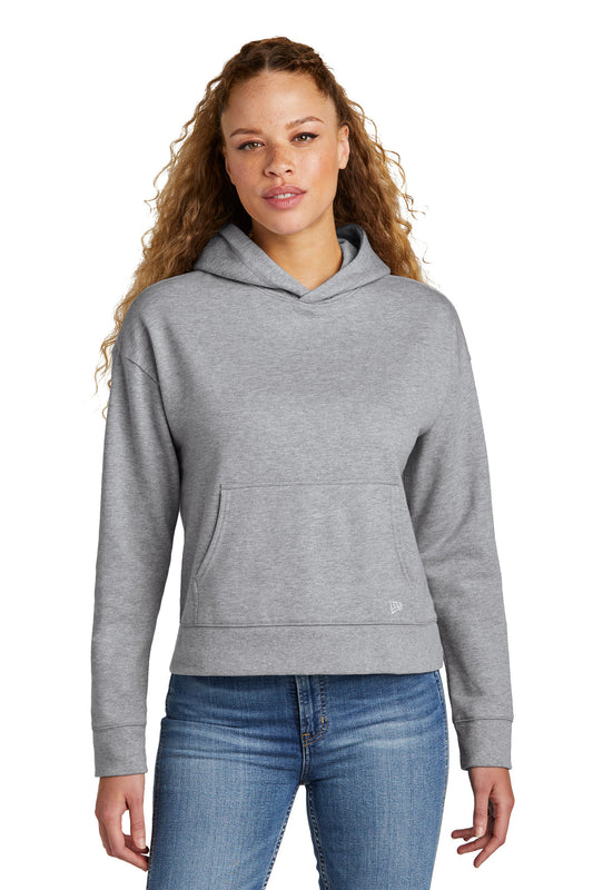 Front View of AthlHthr New Era Women's Comeback Fleece Pullover Hoodie LNEA550 - XS
