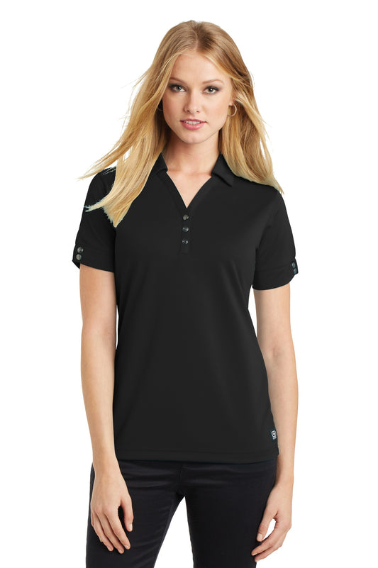 Front View of Blacktop OGIO - Glam Polo. LOG105 - XS