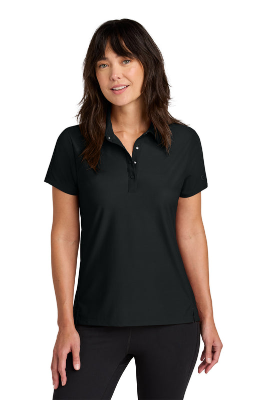 Front View of Blacktop OGIO Women's Envision Polo LOG154 - XS