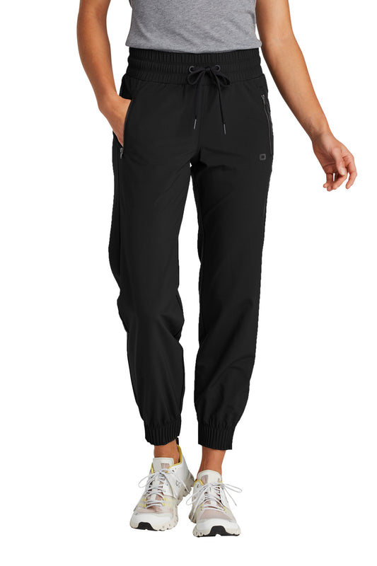 Front View of Blacktop OGIO Women's Connection Jogger LOG707 - XS