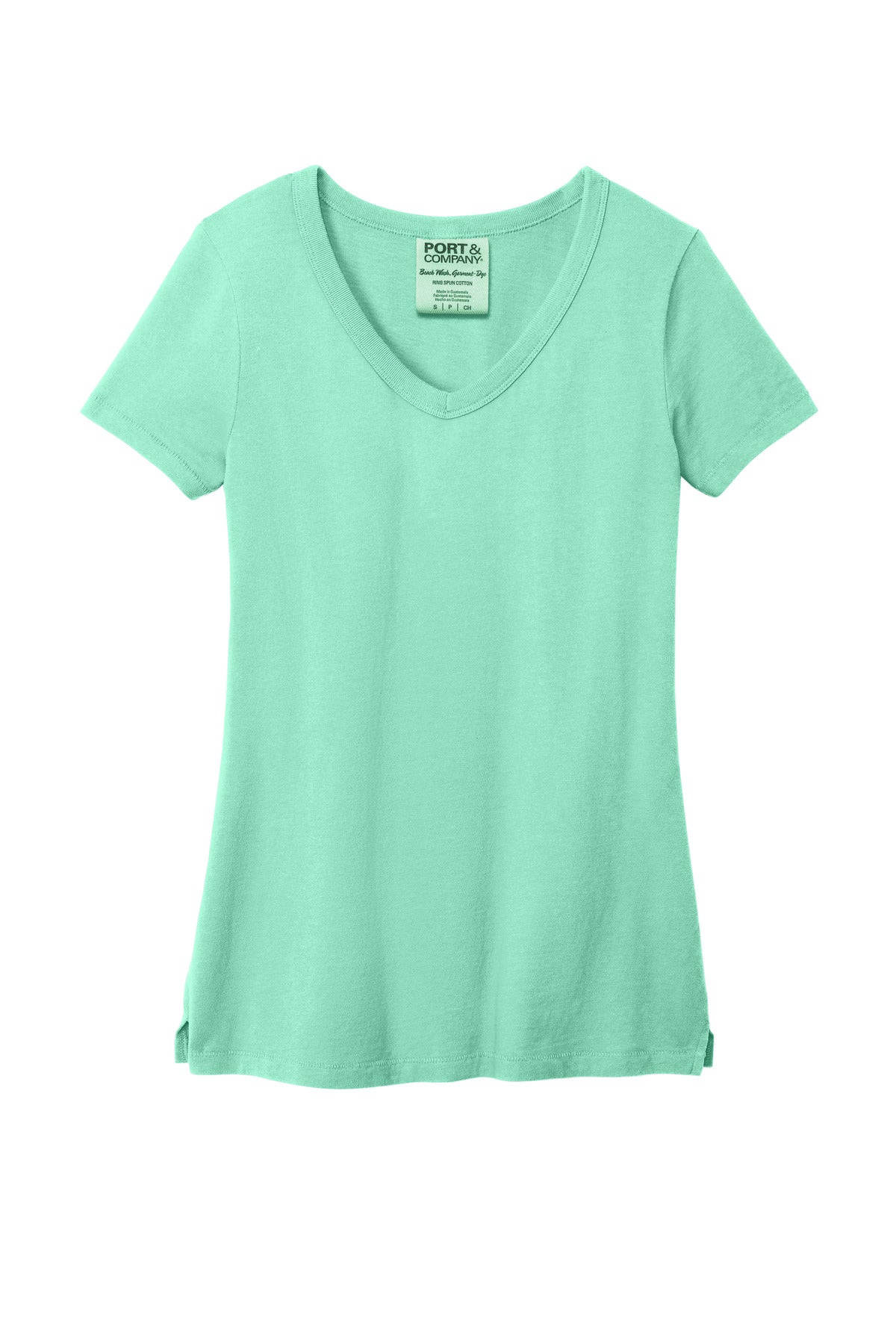 Port & Co Women's Beach Wash Garment-Dyed V-Neck Tee LPC099V