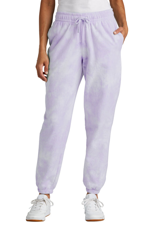 Front View of Amethyst Port & Co Women's Beach Wash Cloud Tie-Dye Sweatpant LPC140P - XS