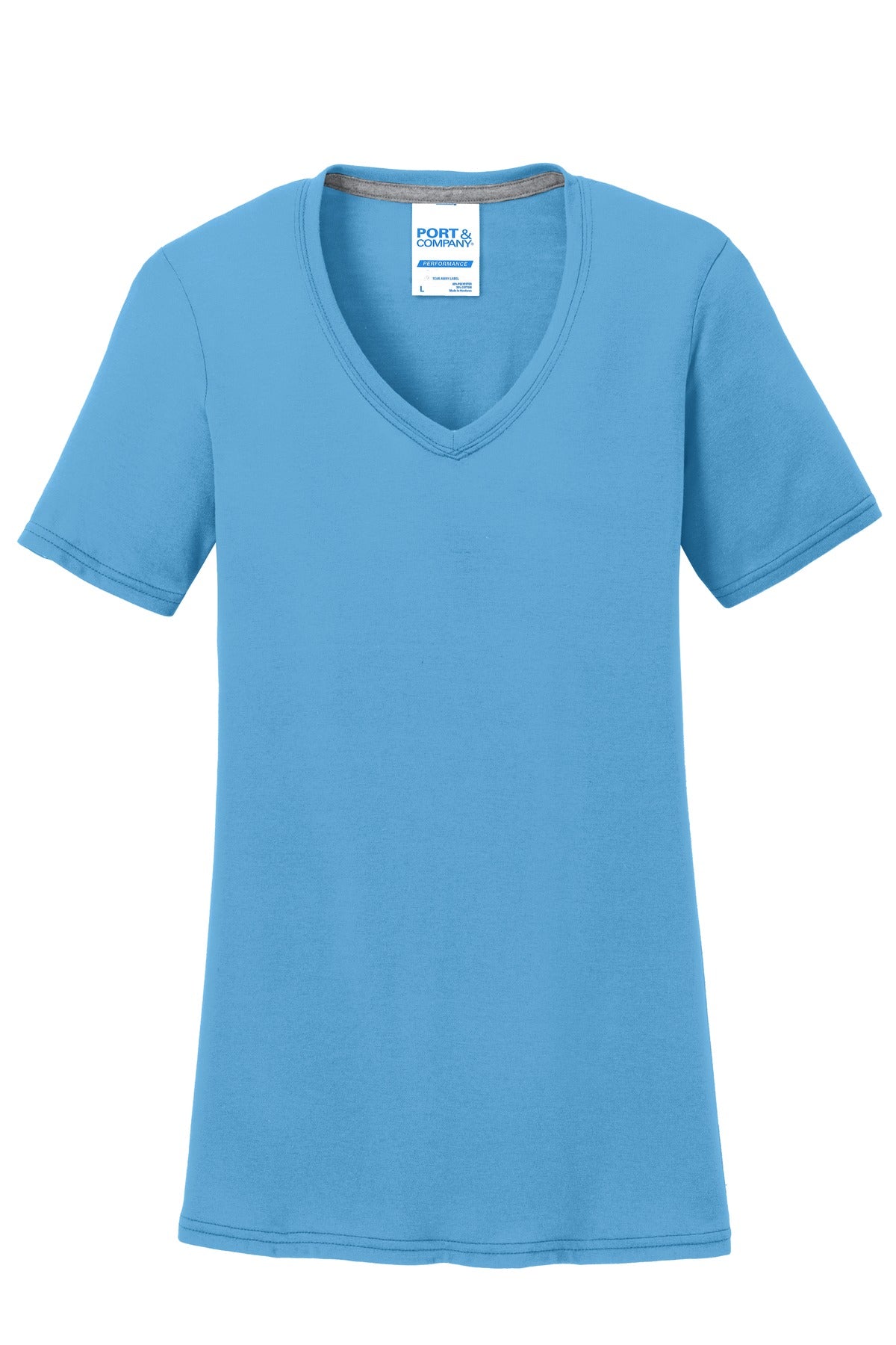Port & Co Women's Performance Blend V-Neck Tee. LPC381V