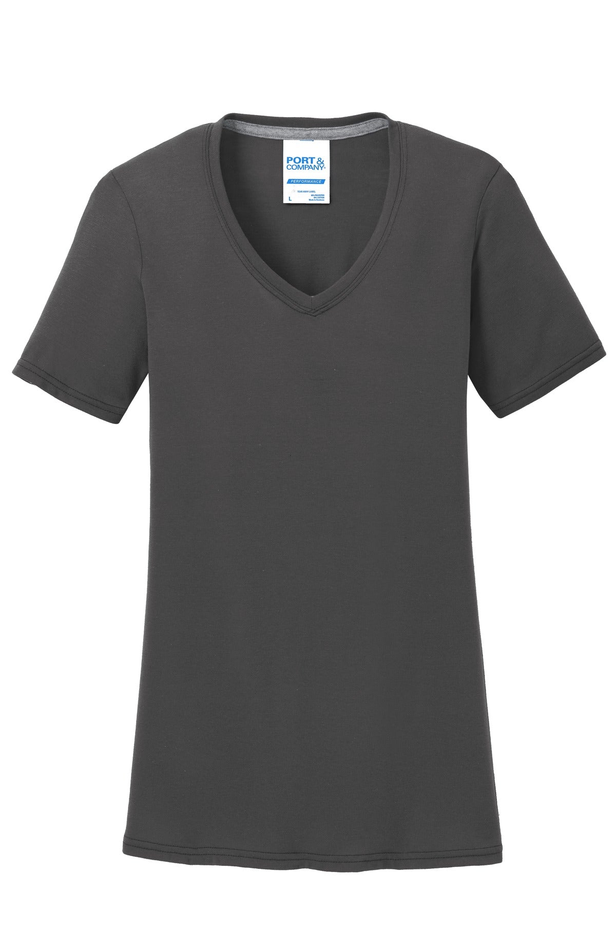 Port & Co Women's Performance Blend V-Neck Tee. LPC381V