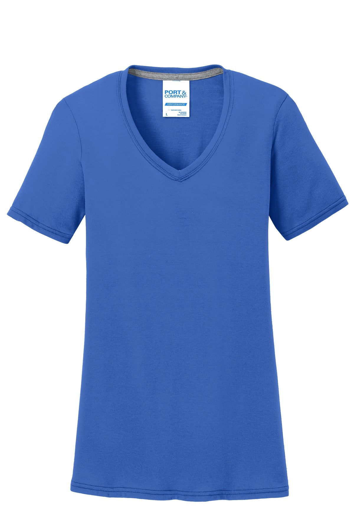Port & Co Women's Performance Blend V-Neck Tee. LPC381V