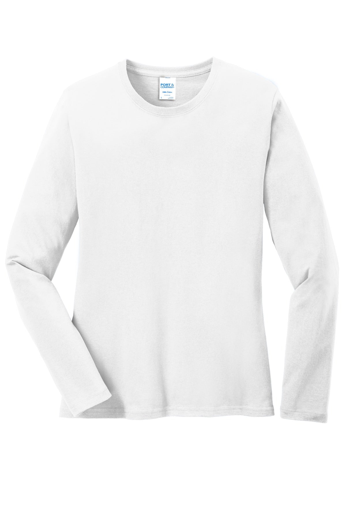 Port & Co Women's Long Sleeve Core Cotton Tee. LPC54LS