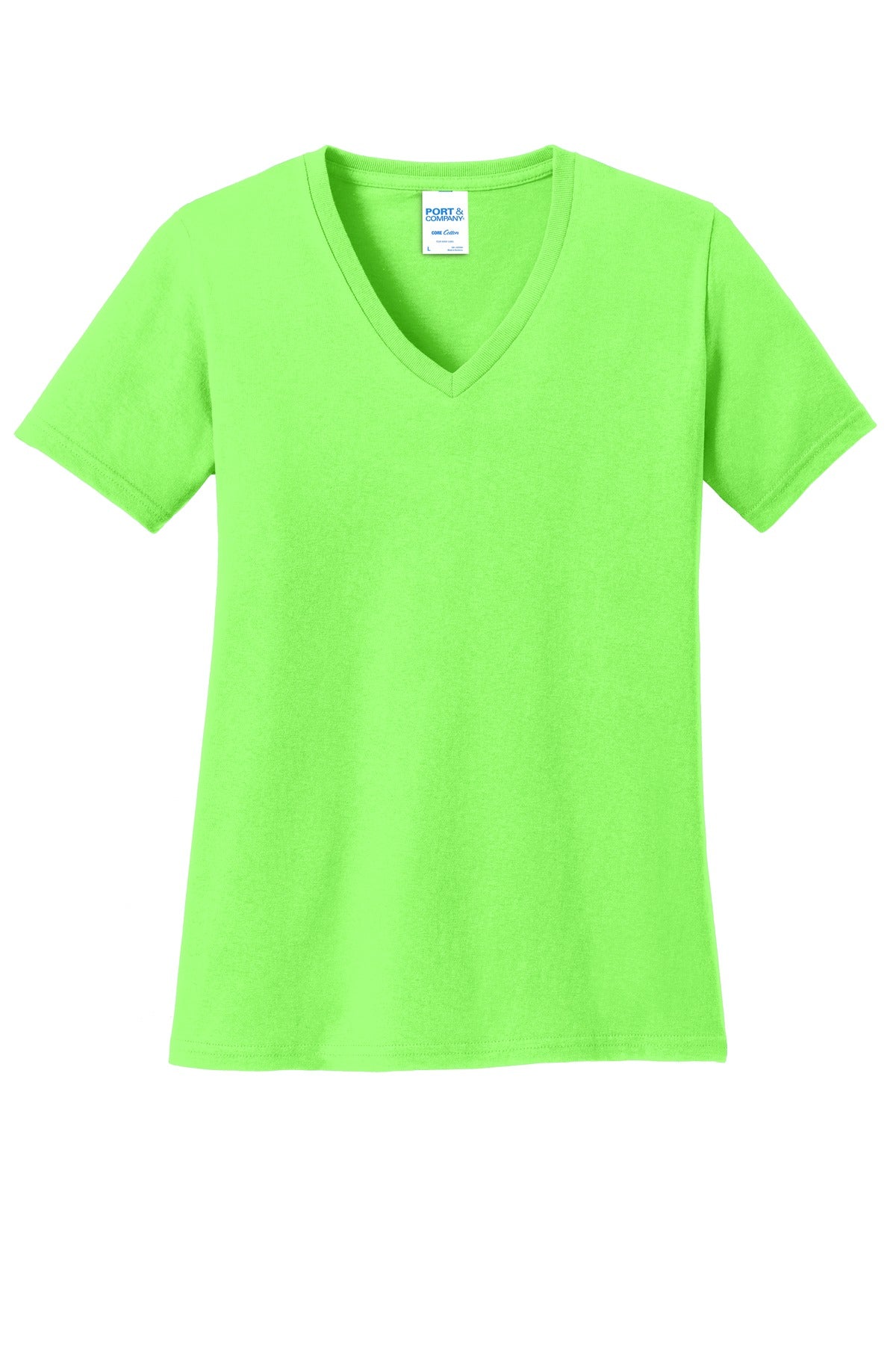 Port & Co Women's Core Cotton V-Neck Tee. LPC54V