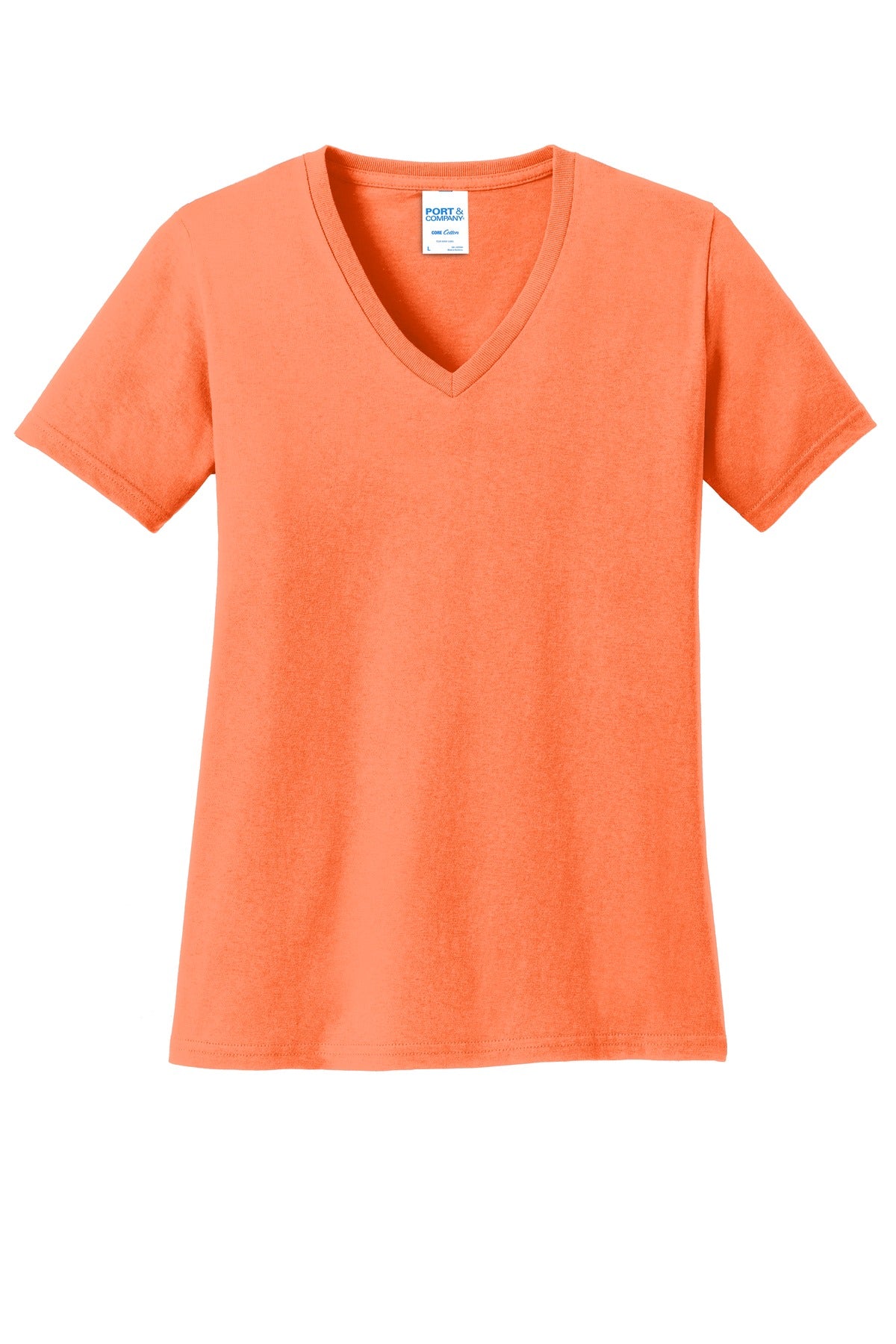 Port & Co Women's Core Cotton V-Neck Tee. LPC54V