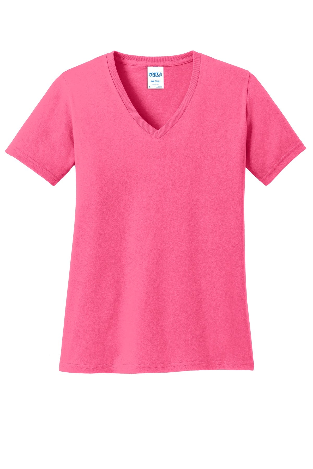 Port & Co Women's Core Cotton V-Neck Tee. LPC54V