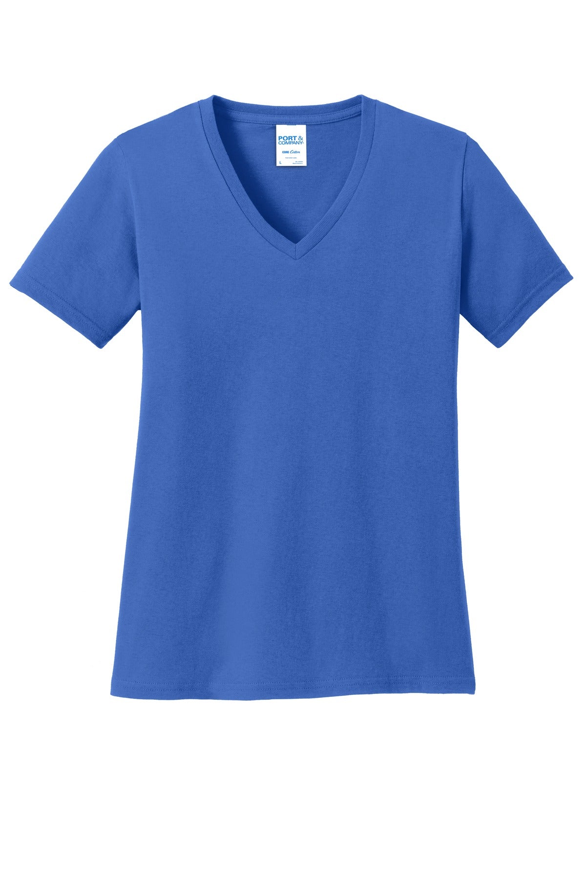 Port & Co Women's Core Cotton V-Neck Tee. LPC54V