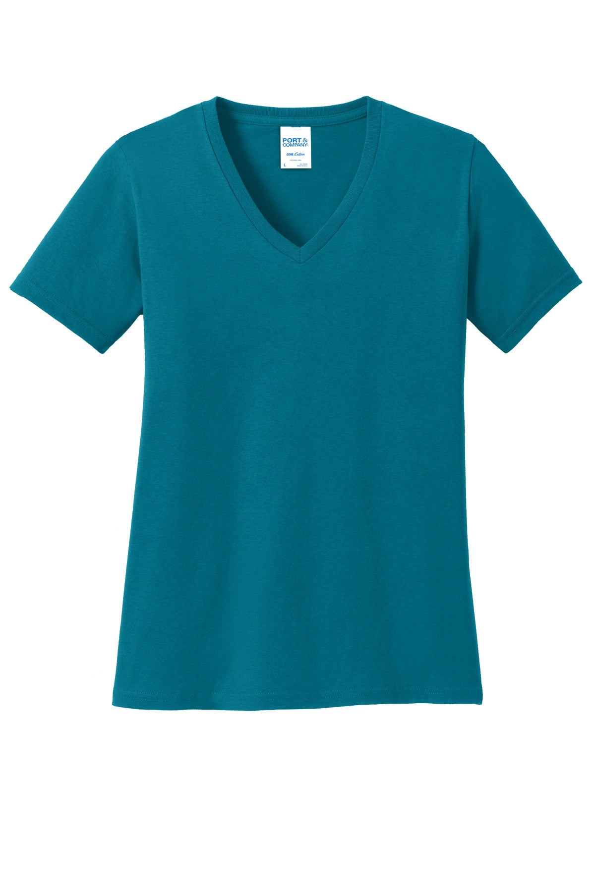 Port & Co Women's Core Cotton V-Neck Tee. LPC54V