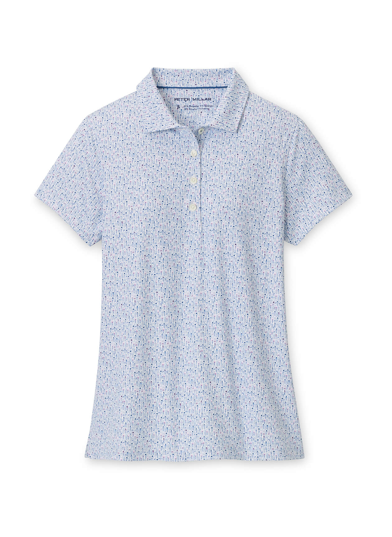 Peter Millar Women's Fairway Frills Short Sleeve Jersey Polo - Multi - XS