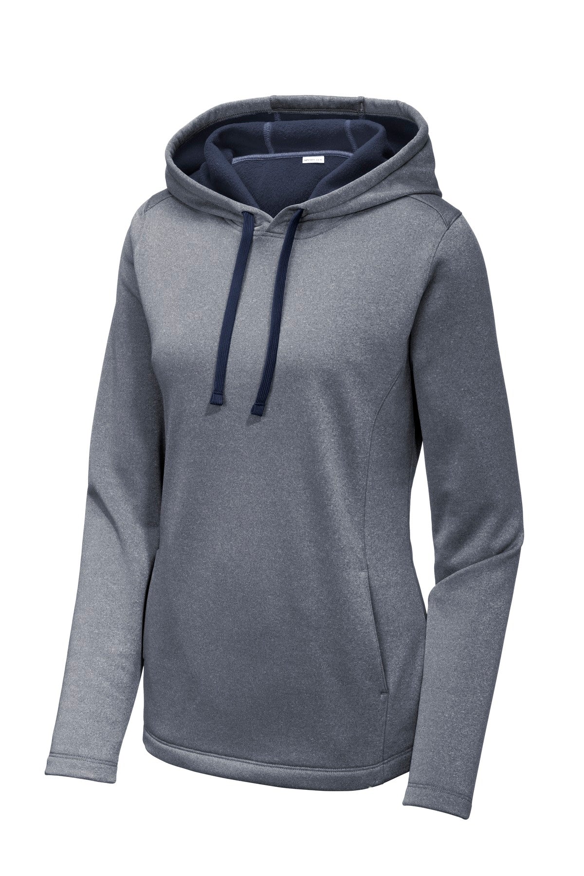 Sport-Tek Women's PosiCharge Sport-Wick Heather Fleece Hooded Pullover. LST264
