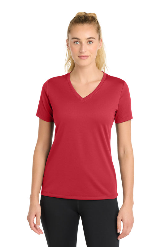 Sport-Tek Women's PosiCharge RacerMesh V-Neck Tee. LST340