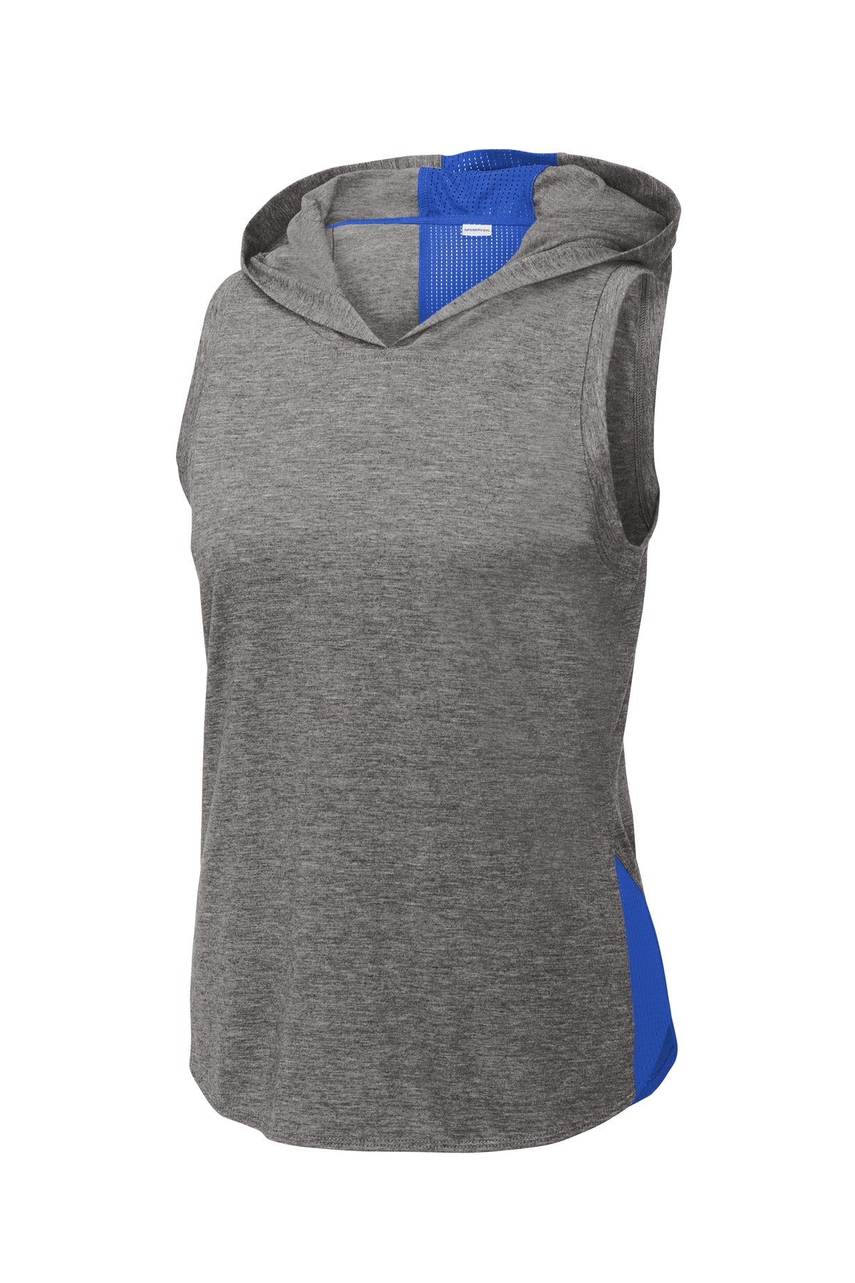 Sport-Tek Women's PosiCharge Tri-Blend Wicking Draft Hoodie Tank. LST410