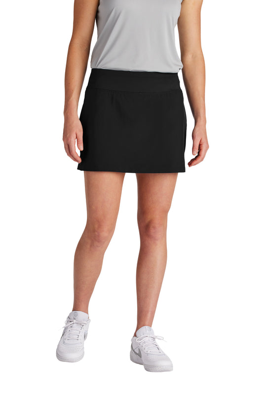 Front View of Black Sport-Tek Women's Repeat Skort LST486 - XL