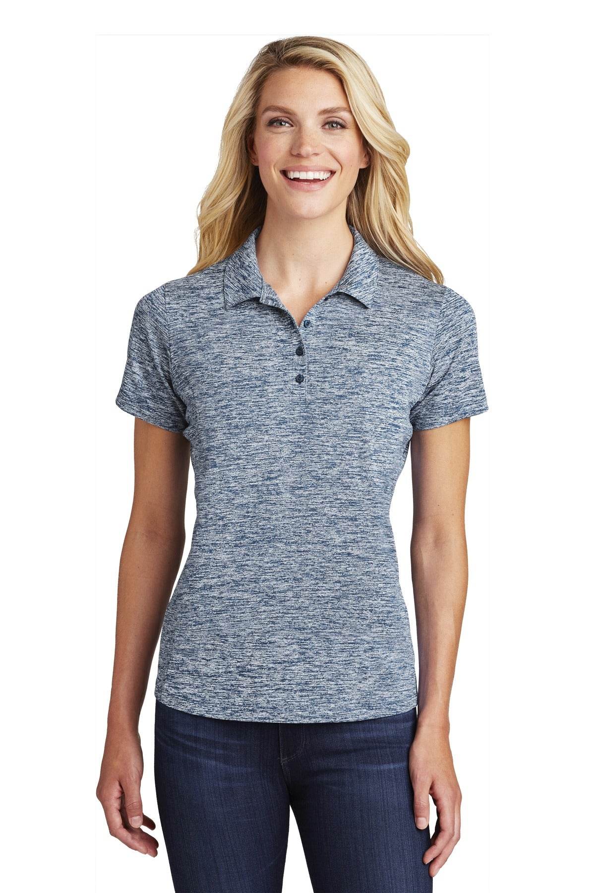 Sport-Tek Women's PosiCharge Electric Heather Polo. LST590