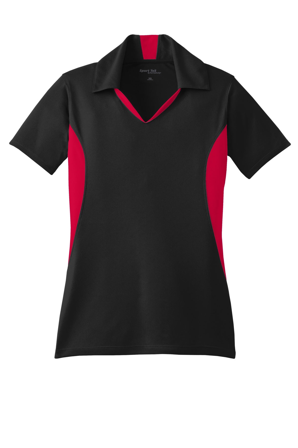 Sport-Tek Women's Side Blocked Micropique Sport-Wick Polo. LST655