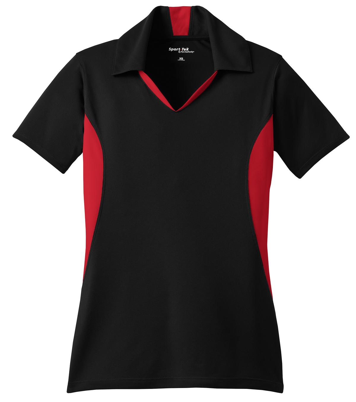 Sport-Tek Women's Side Blocked Micropique Sport-Wick Polo. LST655