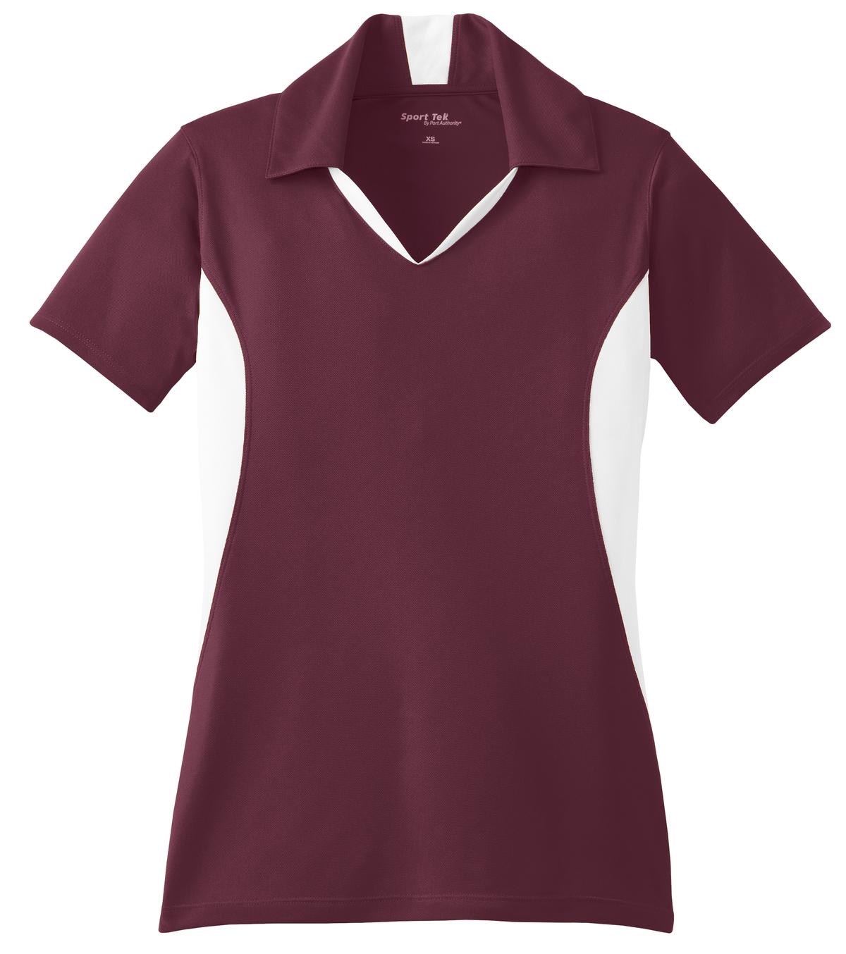 Sport-Tek Women's Side Blocked Micropique Sport-Wick Polo. LST655