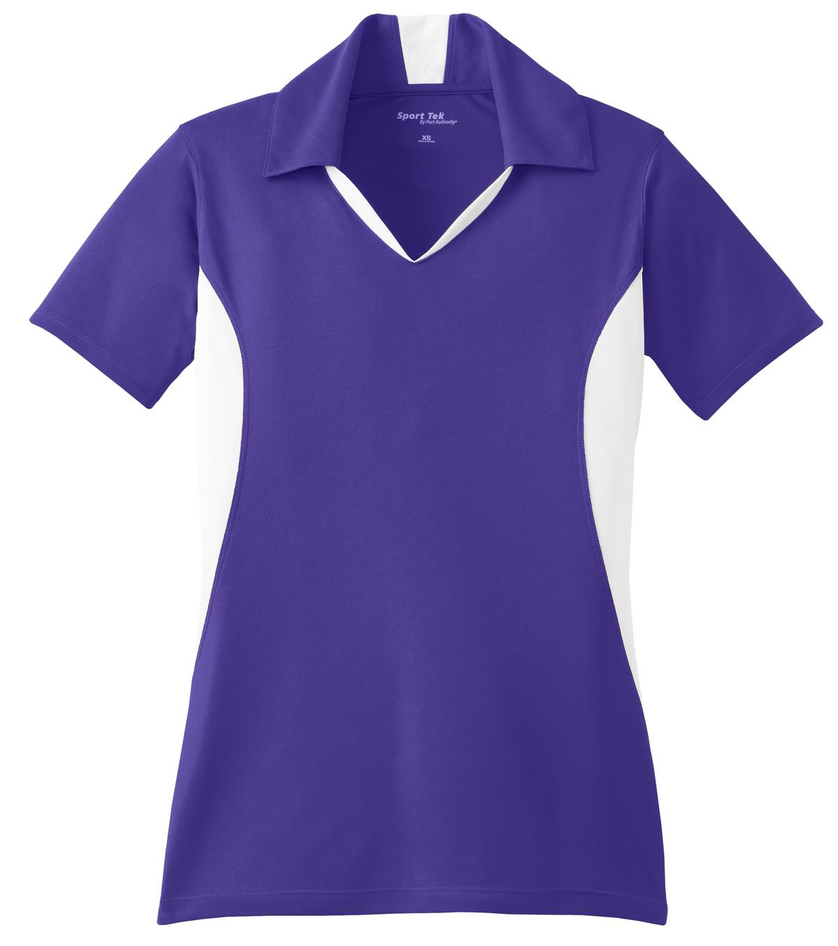 Sport-Tek Women's Side Blocked Micropique Sport-Wick Polo. LST655