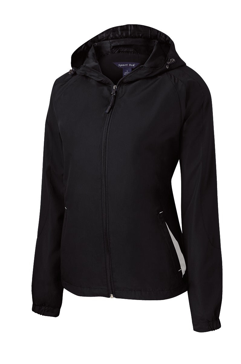 Sport-Tek Women's Colorblock Hooded Raglan Jacket. LST76